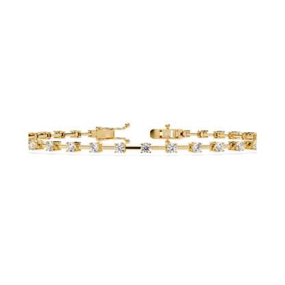 Exquisite 18K Real Gold Lab-Grown Diamond Bracelets and Bangles — Luxury Jewelry Accessories for Women