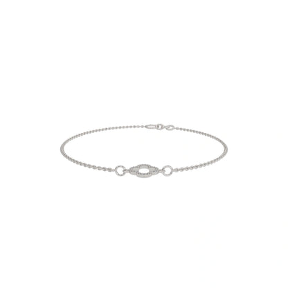 18K Real Gold Cute Link Lab-Grown Diamond Bracelet — A Gift for Her | Cute Link Bracelet | Suitable for Children and Women