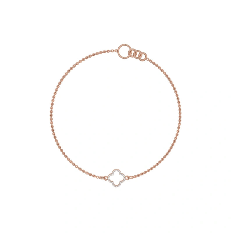 18K Real Gold Cute Link Lab-Grown Diamond Bracelet — A Gift for Her | Cute Link Bracelet | Suitable for Children and Women
