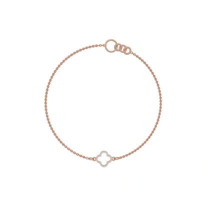 18K Real Gold Cute Link Lab-Grown Diamond Bracelet — A Gift for Her | Cute Link Bracelet | Suitable for Children and Women