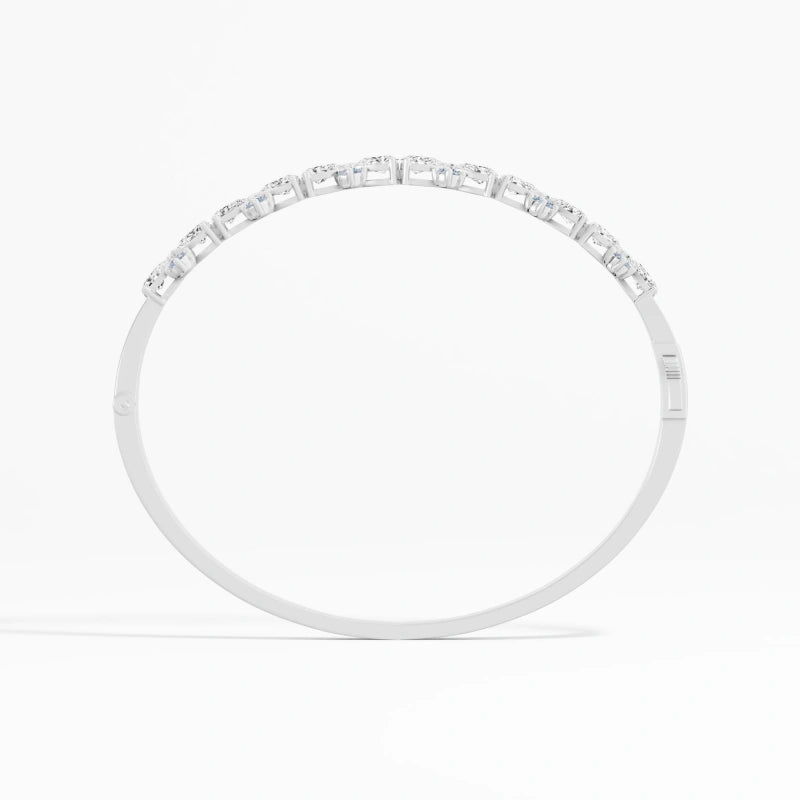 Most Sought-After Luxury 3.04-Carat Lab-Grown Blue & White Pear-Shaped Diamond 18K Solid Gold Bracelet — A Best-Seller