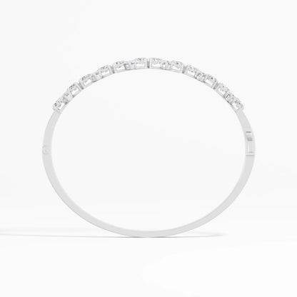 Most Sought-After Luxury 3.04-Carat Lab-Grown Blue & White Pear-Shaped Diamond 18K Solid Gold Bracelet — A Best-Seller