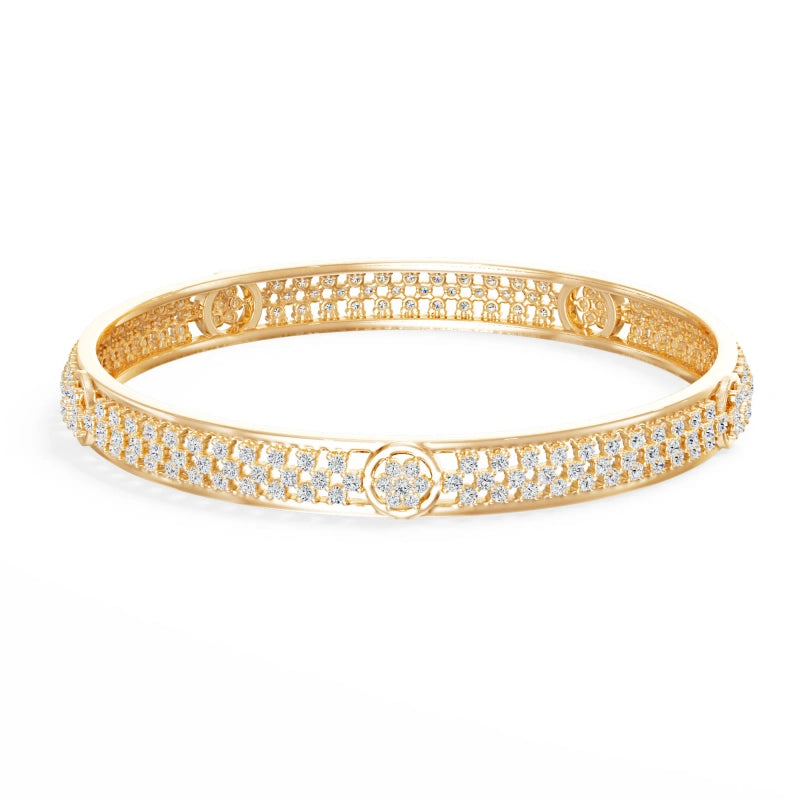 Lab-Grown Diamond Bracelet (5.42 CTW) — Designer Style, 18K Yellow Gold — Fine Jewelry for Her (Wholesale)